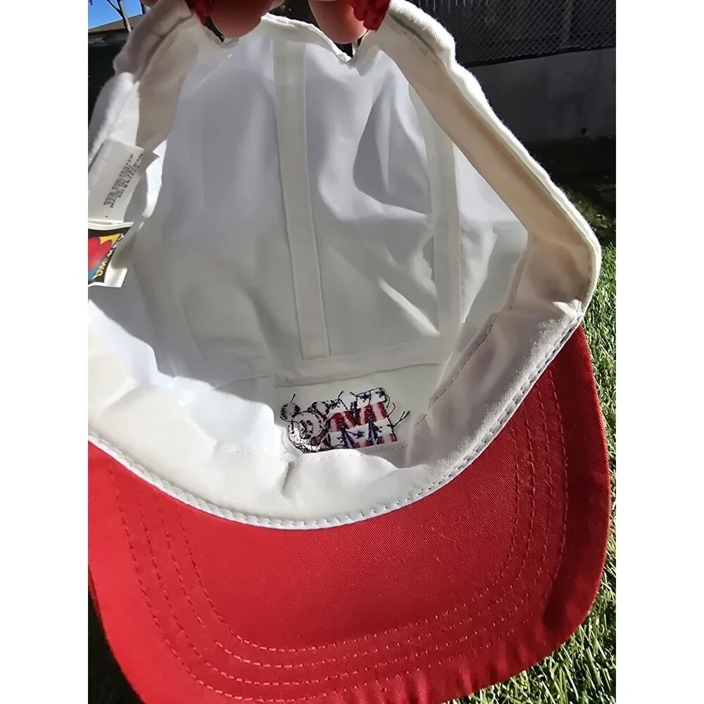 Vintage 90’s Disney Mickey Unlimited Red White Stars Stripes Cap Hat EUC Mickey